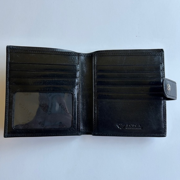 Bosca Black Leather Key Card Holder Accessory - Picture 2 of 11